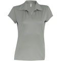 Fine Grey - Front - Kariban Proact Womens-Ladies Short Sleeve Performance Polo Shirt