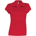 Red - Front - Kariban Proact Womens-Ladies Short Sleeve Performance Polo Shirt