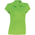 Lime - Front - Kariban Proact Womens-Ladies Short Sleeve Performance Polo Shirt