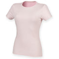 Baby Pink - Back - Skinni Fit Womens-Ladies Feel Good Stretch Short Sleeve T-Shirt