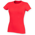Bright Red - Side - Skinni Fit Womens-Ladies Feel Good Stretch Short Sleeve T-Shirt