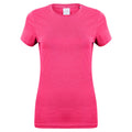 Fuchsia - Front - Skinni Fit Womens-Ladies Feel Good Stretch Short Sleeve T-Shirt