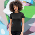 Black - Back - Skinni Fit Womens-Ladies Feel Good Stretch Short Sleeve T-Shirt