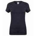Navy - Front - Skinni Fit Womens-Ladies Feel Good Stretch Short Sleeve T-Shirt