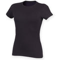 Navy - Back - Skinni Fit Womens-Ladies Feel Good Stretch Short Sleeve T-Shirt