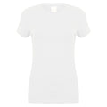 White - Front - Skinni Fit Womens-Ladies Feel Good Stretch Short Sleeve T-Shirt