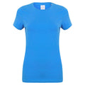 Heather Blue - Front - Skinni Fit Womens-Ladies Feel Good Stretch Short Sleeve T-Shirt