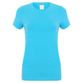 Surf Blue - Front - Skinni Fit Womens-Ladies Feel Good Stretch Short Sleeve T-Shirt