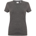 Heather Charcoal - Front - Skinni Fit Womens-Ladies Feel Good Stretch Short Sleeve T-Shirt