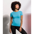 Stone Blue - Back - Skinni Fit Womens-Ladies Feel Good Stretch Short Sleeve T-Shirt