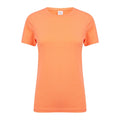 Coral - Front - Skinni Fit Womens-Ladies Feel Good Stretch Short Sleeve T-Shirt
