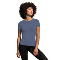 Heather Navy - Back - Skinni Fit Womens-Ladies Feel Good Stretch Short Sleeve T-Shirt