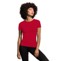 Heather Red - Back - Skinni Fit Womens-Ladies Feel Good Stretch Short Sleeve T-Shirt