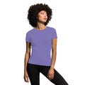 Heather Purple - Back - Skinni Fit Womens-Ladies Feel Good Stretch Short Sleeve T-Shirt