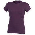Deep Purple - Side - Skinni Fit Womens-Ladies Feel Good Stretch Short Sleeve T-Shirt
