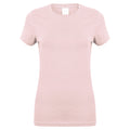 Baby Pink - Front - Skinni Fit Womens-Ladies Feel Good Stretch Short Sleeve T-Shirt