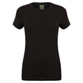 Black - Front - Skinni Fit Womens-Ladies Feel Good Stretch Short Sleeve T-Shirt
