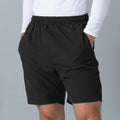 Black - Side - Finden & Hales Womens-Ladies Microfibre Sports Shorts