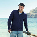 Deep Navy - Side - Fruit Of The Loom Mens Lightweight Full Zip Sweatshirt Jacket