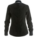 Black - Front - Kustom Kit Womens-Ladies Mandarin Collar Fitted Long Sleeve Shirt