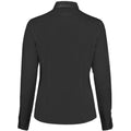 Black - Back - Kustom Kit Womens-Ladies Mandarin Collar Fitted Long Sleeve Shirt