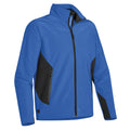 Azure Blue- Black - Side - Stormtech Mens Pulse Softshell Jacket