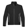 Black- Granite - Front - Stormtech Mens Pulse Softshell Jacket