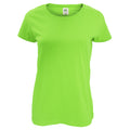 Lime - Front - Fruit Of The Loom Womens-Ladies Short Sleeve Lady-Fit Original T-Shirt