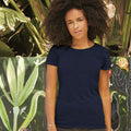 Navy - Back - Fruit Of The Loom Womens-Ladies Short Sleeve Lady-Fit Original T-Shirt