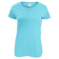 Sky Blue - Front - Fruit Of The Loom Womens-Ladies Short Sleeve Lady-Fit Original T-Shirt
