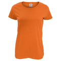 Orange - Front - Fruit Of The Loom Womens-Ladies Short Sleeve Lady-Fit Original T-Shirt