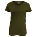 Classic Olive - Front - Fruit Of The Loom Womens-Ladies Short Sleeve Lady-Fit Original T-Shirt