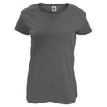 Light Graphite - Front - Fruit Of The Loom Womens-Ladies Short Sleeve Lady-Fit Original T-Shirt