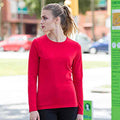 Bright Red - Back - Skinni Fit Womens-Ladies Feel Good Stretch Long Sleeve T-Shirt