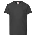 Black - Front - Fruit Of The Loom Childrens-Kids Original Short Sleeve T-Shirt