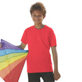 Red - Back - Fruit Of The Loom Childrens-Kids Original Short Sleeve T-Shirt