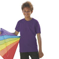 Purple - Back - Fruit Of The Loom Childrens-Kids Original Short Sleeve T-Shirt
