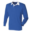 Royal - Front - Front Row Mens Long Sleeve Sports Rugby Shirt