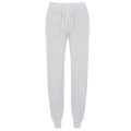 Heather Grey - Front - Skinnifit Womens-Ladies Slim Cuffed Jogging Bottoms-Trousers