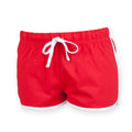 Red - White - Front - Skinni Minni Childrens-Kids Retro Sports Shorts