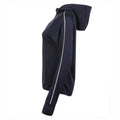Navy - Side - Tombo Teamsport Womens-Ladies Lightweight Running Hoodie With Reflective Tape