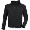 Black - Front - Tombo Teamsport Womens-Ladies Lightweight Running Hoodie With Reflective Tape