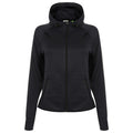 Navy - Front - Tombo Teamsport Womens-Ladies Lightweight Running Hoodie With Reflective Tape