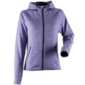 Purple Marl - Front - Tombo Teamsport Womens-Ladies Lightweight Running Hoodie With Reflective Tape
