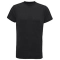 Burgundy- Black Melange - Front - Tri Dri Mens Short Sleeve Lightweight Fitness T-Shirt