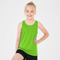 Electric Green - Back - AWDis Just Cool Childrens-Kids Plain Sleeveless Vest Top