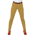 Khaki - Front - Asquith & Fox Womens-Ladies Casual Chino Trousers