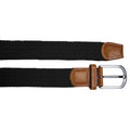 Black - Back - Asquith & Fox Mens Woven Braid Stretch Belt