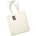 Natural - Side - Westford Mill Fairtrade Cotton Classic Tote Shopping Bag