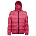 Red - Front - 2786 Mens Honeycomb Padded Hooded Jacket